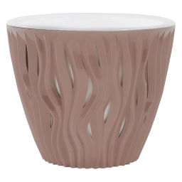Кашпо для цветов пластиковое 5,7л d-23.5 см "Вдохновение" Фраппе