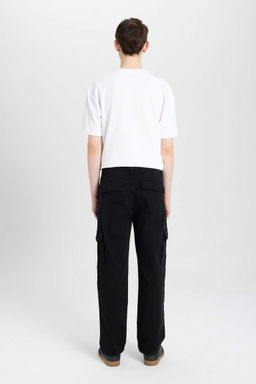 Прямые брюки карго из габардина - Defacto фото 6