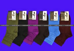 Цена за 10 пар. ЮстаТекс носки женские 2с37 тонкая шерсть с лайкрой 23-25 - Юста-текс фото 2