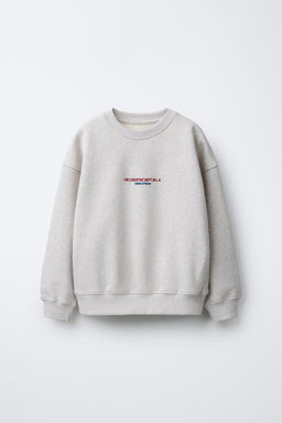 FLECKED SWEATSHIRT WITH SLOGAN - Zara фото 2