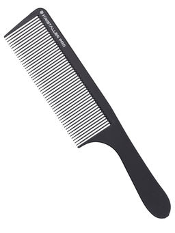 Kristaller Профессиональный гребень для волос с ручкой 0611, карбон, черный, 22 см