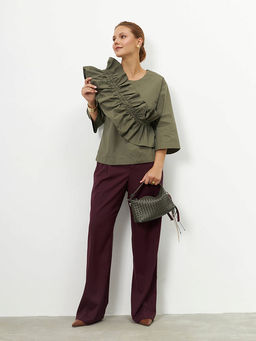 ВИДЕООБЗОР Блуза со съемным воланом - Vals фото 4