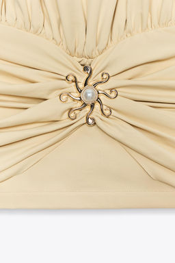 SUN GATHERED POLYAMIDE TOP - Zara фото 9