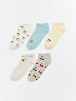 Desenli Kad?n Patik ?orap 5li