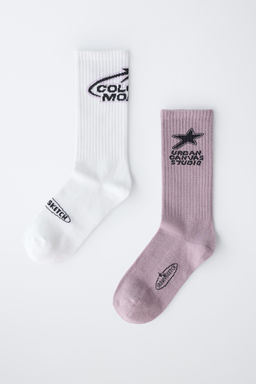 2-PACK OF LONG PRINTED SOCKS - Zara фото 8