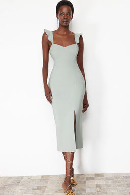 TRENDYOLMILLA Siyah Dokuma Elbise TPRSS24EL00134 фото 12