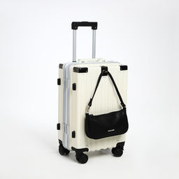 Чемодан малый 20, отдел на молнии, 2 кодовых замка, 4 колеса, крючок, цвет бежевый - Simaland фото 10