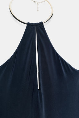 BODY HALTER CHOKER / Marino oscuro - Zara фото 3