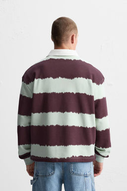 TIE-DYE STRIPE PRINT POLO SHIRT - Zara фото 3