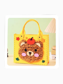 Набор для создания сумки из фетра "Медвежонок", цвет желтый