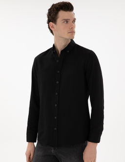 Siyah Regular Fit Uzun Kollu G_mlek - Pierre cardin фото 3
