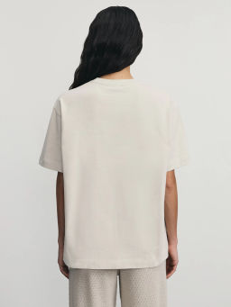 Футболка из хлопка с вышивкой / Zarina  фото 6