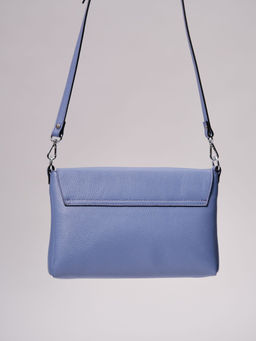 Сумка кожаная на плечо Deboro 30181 сиреневый закат