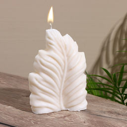 Свеча фигурная формовая «Лист», 10×3×15 см, парафин, МИКС