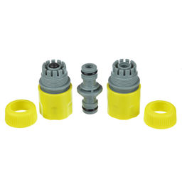 INBLOOM Набор для полива (1 коннектор d1/2" , 1 коннектор с аквастопом d1/2",  двойник) 160-017