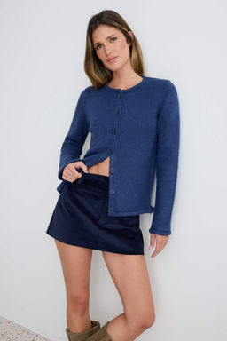 More Sustainable Indigo Bisiklet Yaka Basic Yumu_ak Triko H_rka TWOAW27HI00095