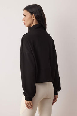 Siyah Fermuarl? Spor Orme Sweatshirt THMAW26SW00005