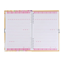 Записная книжка подарочная на замочке, А5, 50 листов, линия, Цветочки/ Бабочки, МИКС - Calligrata фото 6