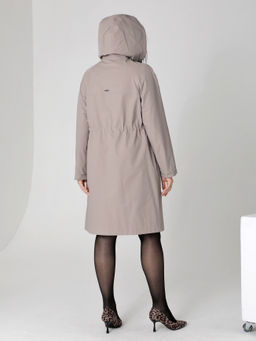 25137 Плащ серо-бежевый - Dizzyway фото 3