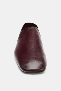 LEATHER LOAFERS WITH HIGH VAMP - Zara фото 5