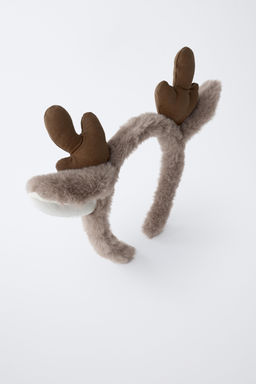 FAUX FUR REINDEER HEADBAND - Zara фото 4