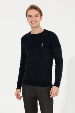 Мужской темно-синий вязаный свитер - U.s. polo assn фото 15