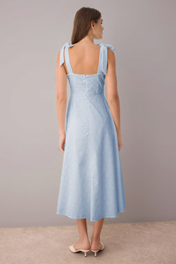 Beyaz Duz Maxi Dokuma Elbise TWOSS25EL00863 - Trendyolmilla фото 20