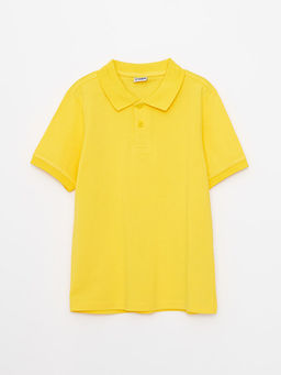 Polo Yaka Basic K?sa Kollu Pamuklu Erkek ?ocuk Ti??rt