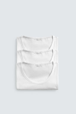 PACK 3 CAMISETA TANK B?SICA / Blanco