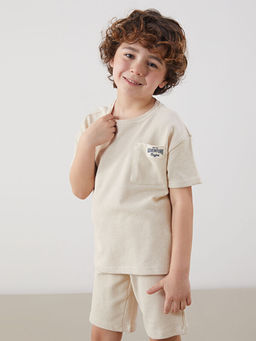 Bask?l? Erkek ?ocuk Ti??rt ve ?ort 2li