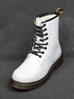 04-10072004 WHITE Ботинки зимние женские (натуральная кожа, натуральный мех) - Фабричный китай фото 5