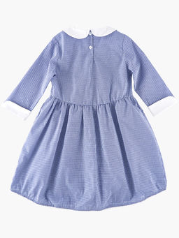 Платье для девочки в клетку UD 2676 синий - Mini maxi фото 9