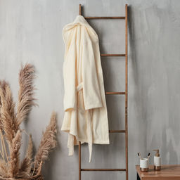 Халат махровый мужской SL HOME: Basic «Айвори», размер M, хлопок 100%, молочный