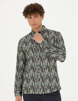 Haki Slim Fit Uzun Kollu G_mlek