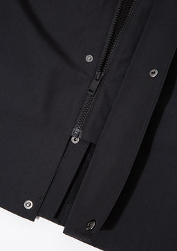 Siyah Kapusonlu Uzun Ceket - Mavi фото 9