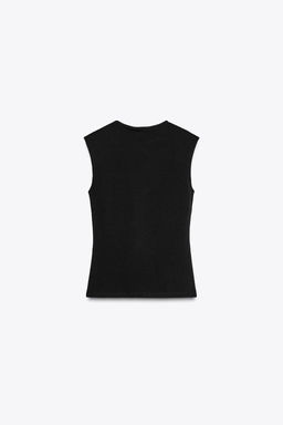 SLEEVELESS KNIT TOP - Zara фото 16
