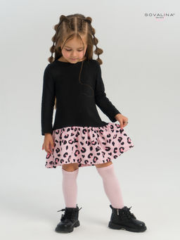 Платье Алиса дл/р черный-нежный леопард - Sovalina фото 27