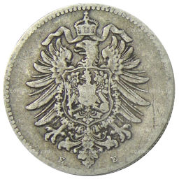 1 марка 1875 года E Германия