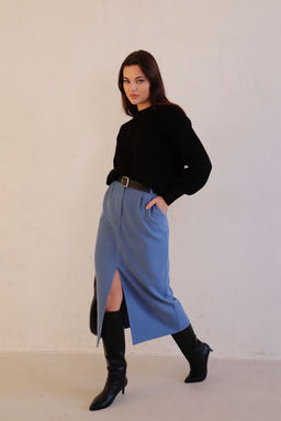 11217 Юбка миди-макси тёмно-голубая - Martichelli фото 8