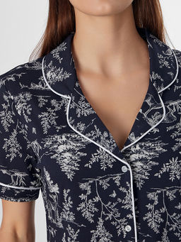 Комплект домашний женский синий с узором - Mark formelle фото 4