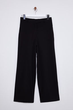 TRENDYOLMILLA Siyah Dusuk Bel Wide Leg/Genis Paca Dokuma Pantolon TWOSS25PL00025 фото 8