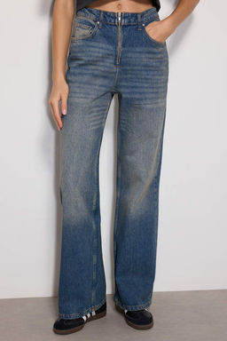 Mavi More Sustainable Soluk Efekt Vintage Fermuar Detayl? Yuksek Bel Wide Leg Jeans TWOAW24JE00315 - Trendyolmilla фото 3