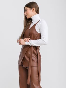 жилет из экокожи 036-0474 - Трика фото 4