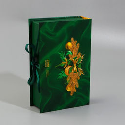 Коробка подарочная - книга «С Новым годом!», изумрудная, 20×12.5×5 см