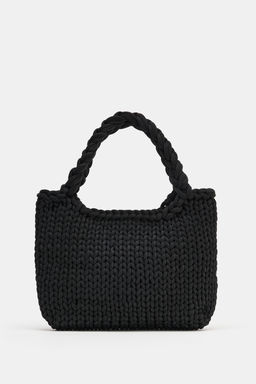 BOLSO SHOPPER TRENZADO / Negro - Zara фото 4