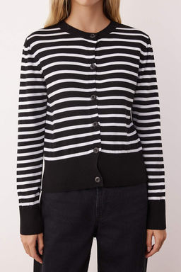 Siyah Pamuk Kar?s?ml? Basic Triko H?rka TWOAW26HI00187