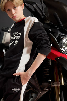 Bisiklet Yaka Bask_l_ Sweatshirt Erkek _ocuk - Defacto фото 3