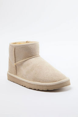Trendyol Shoes Taba Ici Kurklu Yuvarlak Burun Duz Flatform Topuklu Kad?n Bot TAKAW25BO00029