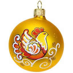 Елочная игрушка шар стеклянная Полюшко д6см, ручная художественная роспись, подарочная упаковка, набор 5шт (Россия) - Домашняя мода фото 4