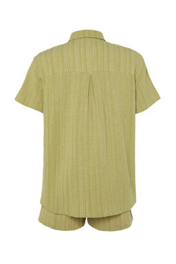 Ekru Dokuma Plaj Gomlek-Sort Tak?m TBESS23AU00054 - Trendyolmilla фото 16